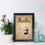 Quadro Cozinha Café Mocha 22x32cm Moldura Preta