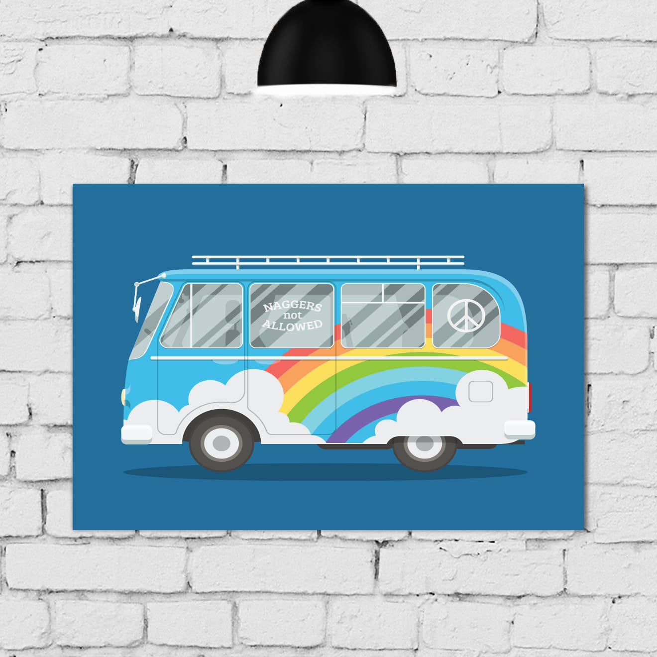 Placa Decorativa MDF Kombi ArcoIris 30x40