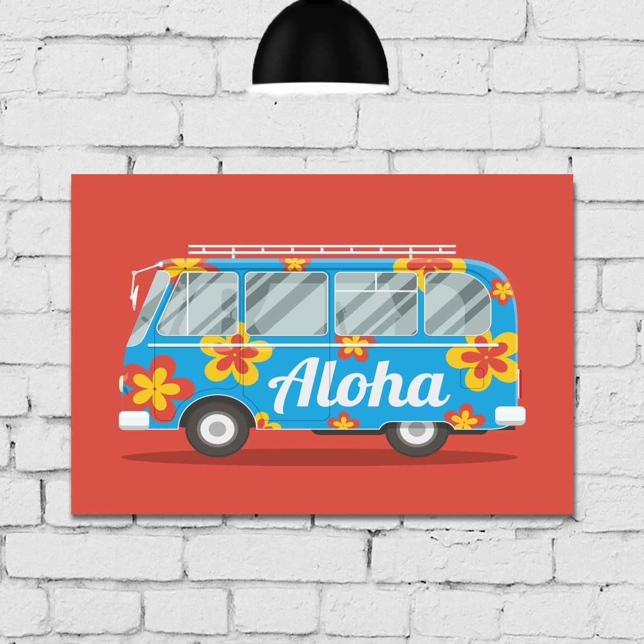 Placa Decorativa MDF Kombi Aloha