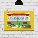 Placa Decorativa MDF Kombi Canoa 30x40