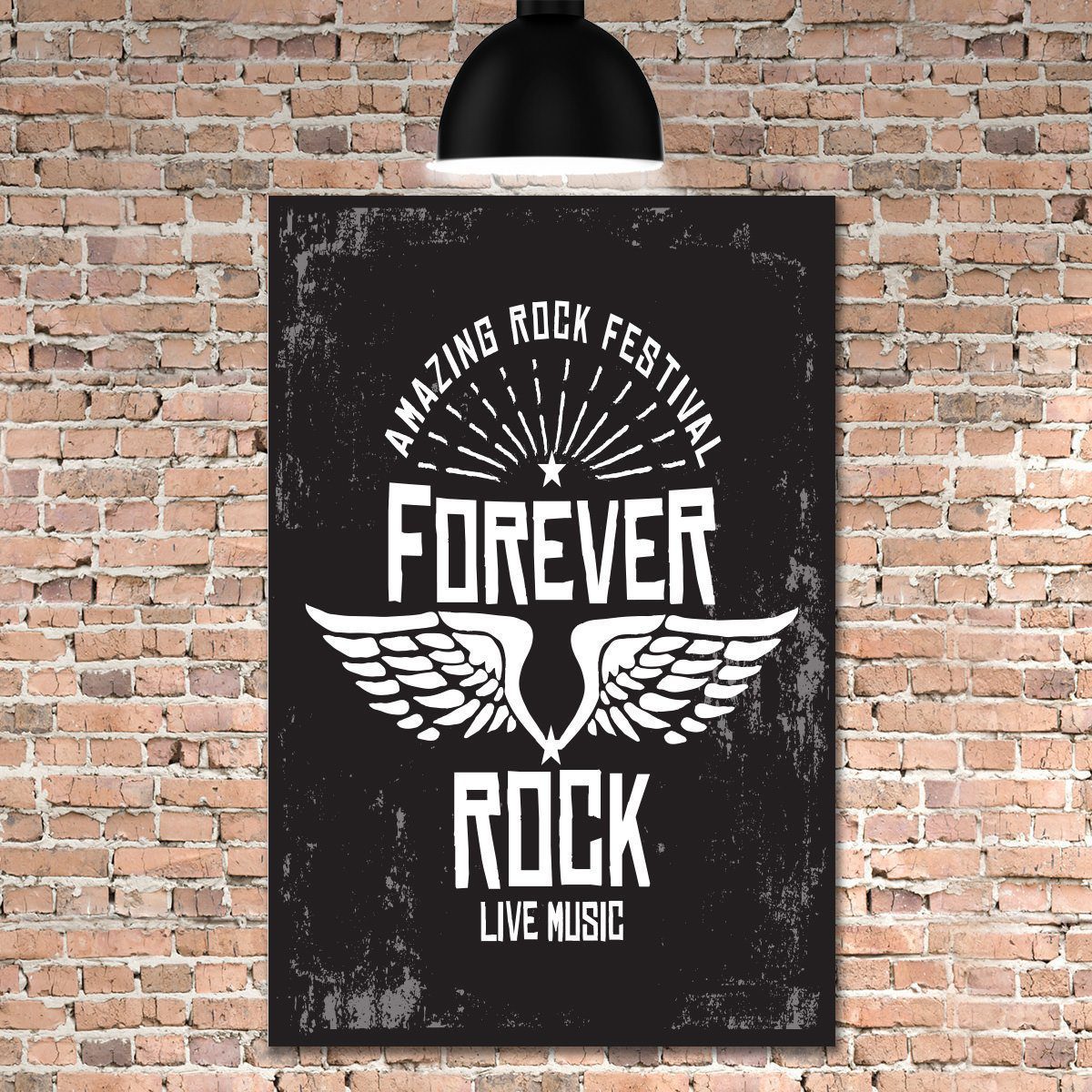 Kit Placa Decorativa MDF Rock e Musica