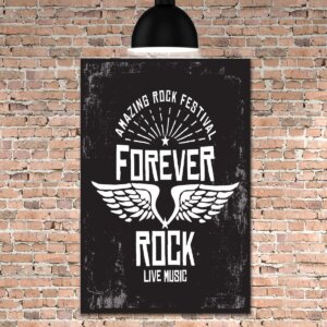 Placa Decorativa MDF Rock Forever