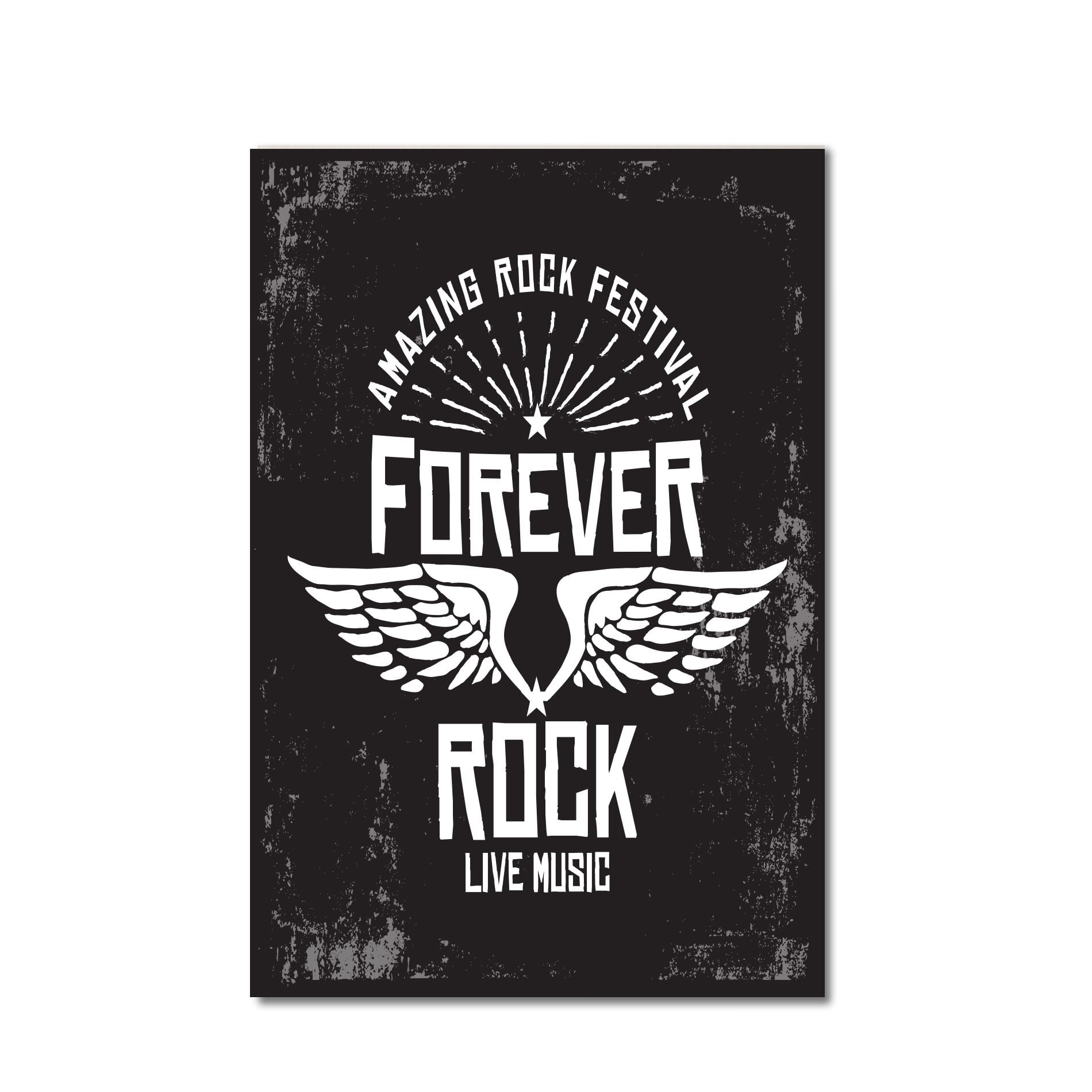Placa Decorativa MDF Rock Forever