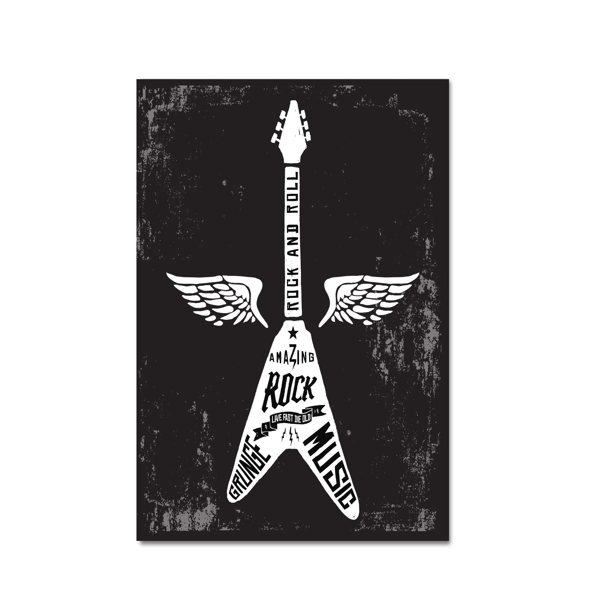 Placa Decorativa MDF Guitarra