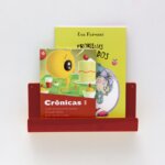 Organizador Porta Livros e Revisteiro de Parede Infantil Vermelho