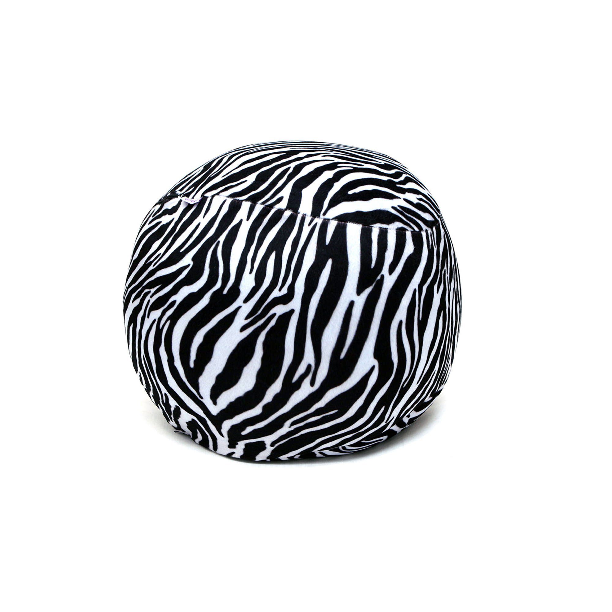 Puff Organizador Infantil para Bichos de Pelúcia Zebra