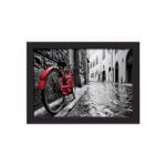 Quadro Itália Foto Bicicleta Moldura Preta 22x32cm