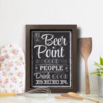 Quadro Vintage Cerveja Beer Point 22x32cm Moldura Marrom