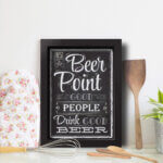 Quadro Vintage Cerveja Beer Point 22x32cm Moldura Preta
