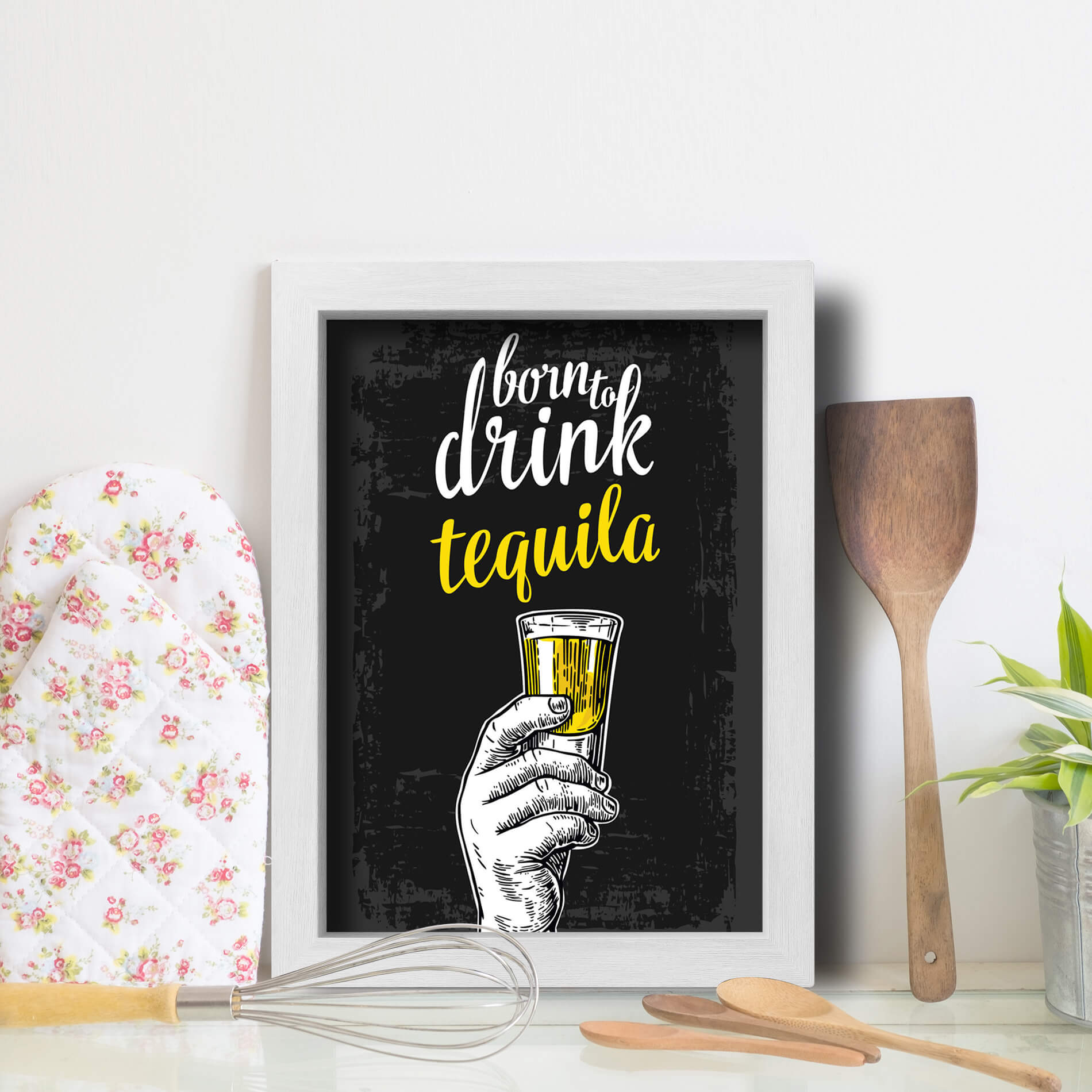 Quadro Cozinha e Bar Frase Tequila