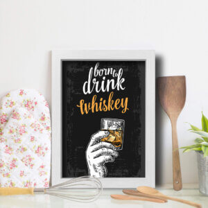Quadro Cozinha e Bar Frase Whiskey