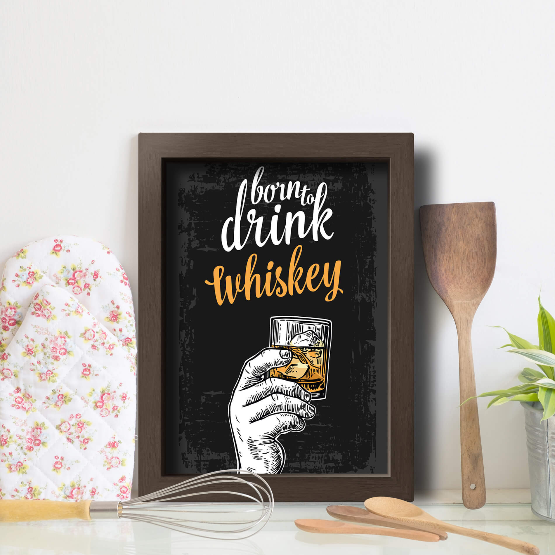 Quadro Cozinha e Bar Frase Whiskey