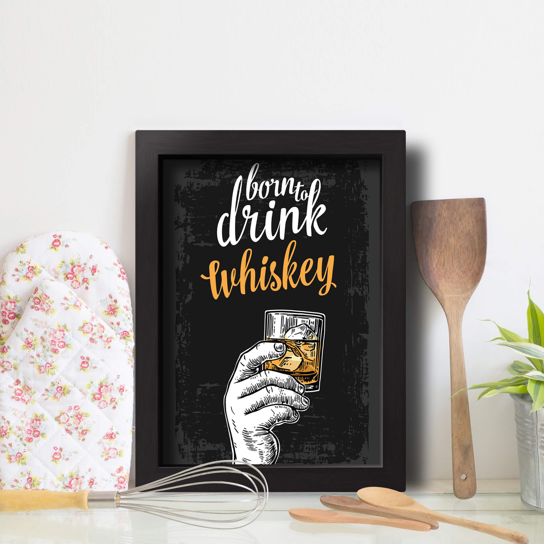 Quadro Cozinha e Bar Frase Whiskey