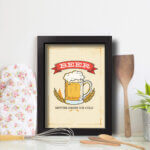 Quadro Cozinha Cerveja Drink Cold 22x32cm Moldura Preta