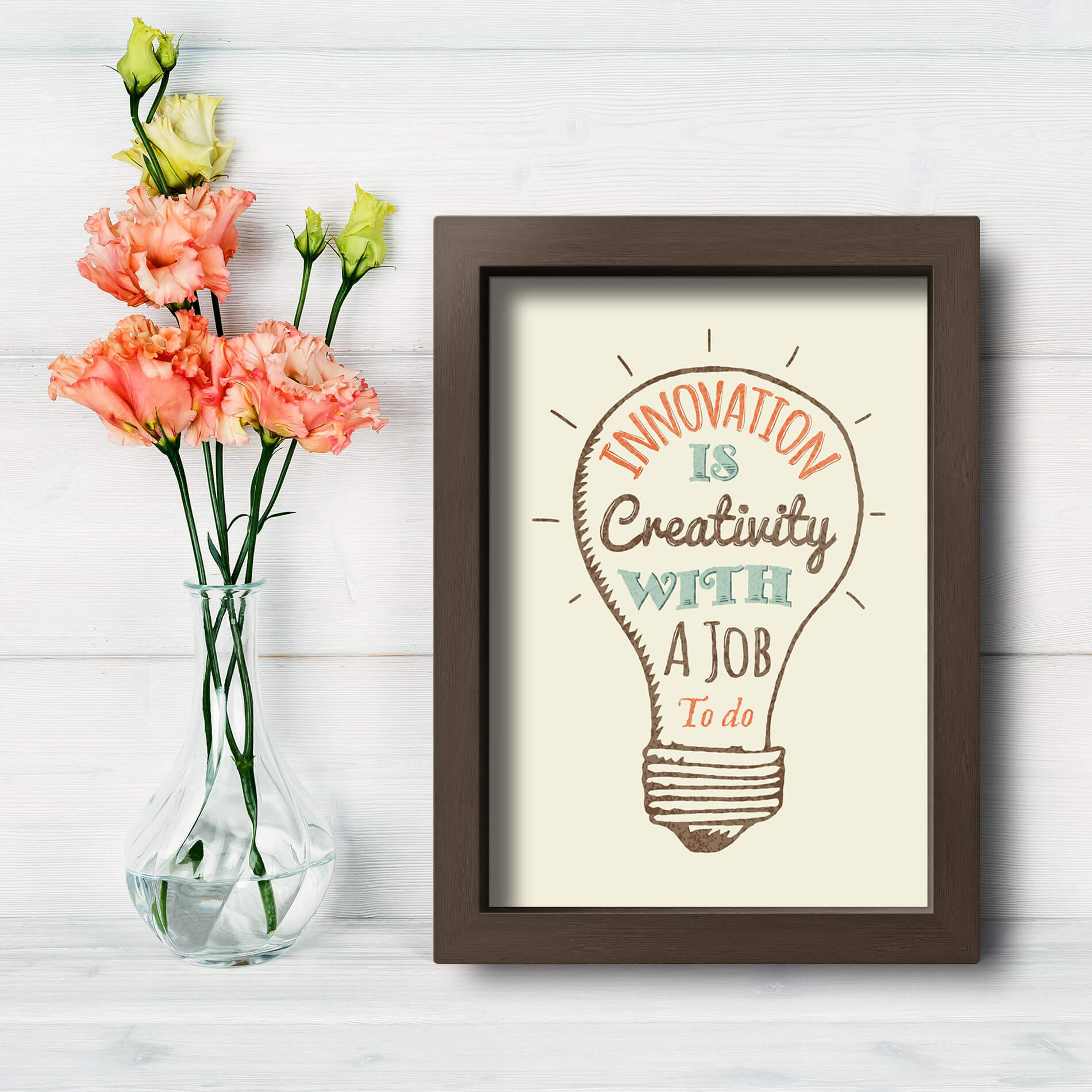 Quadro Decorativo Frase Criatividade