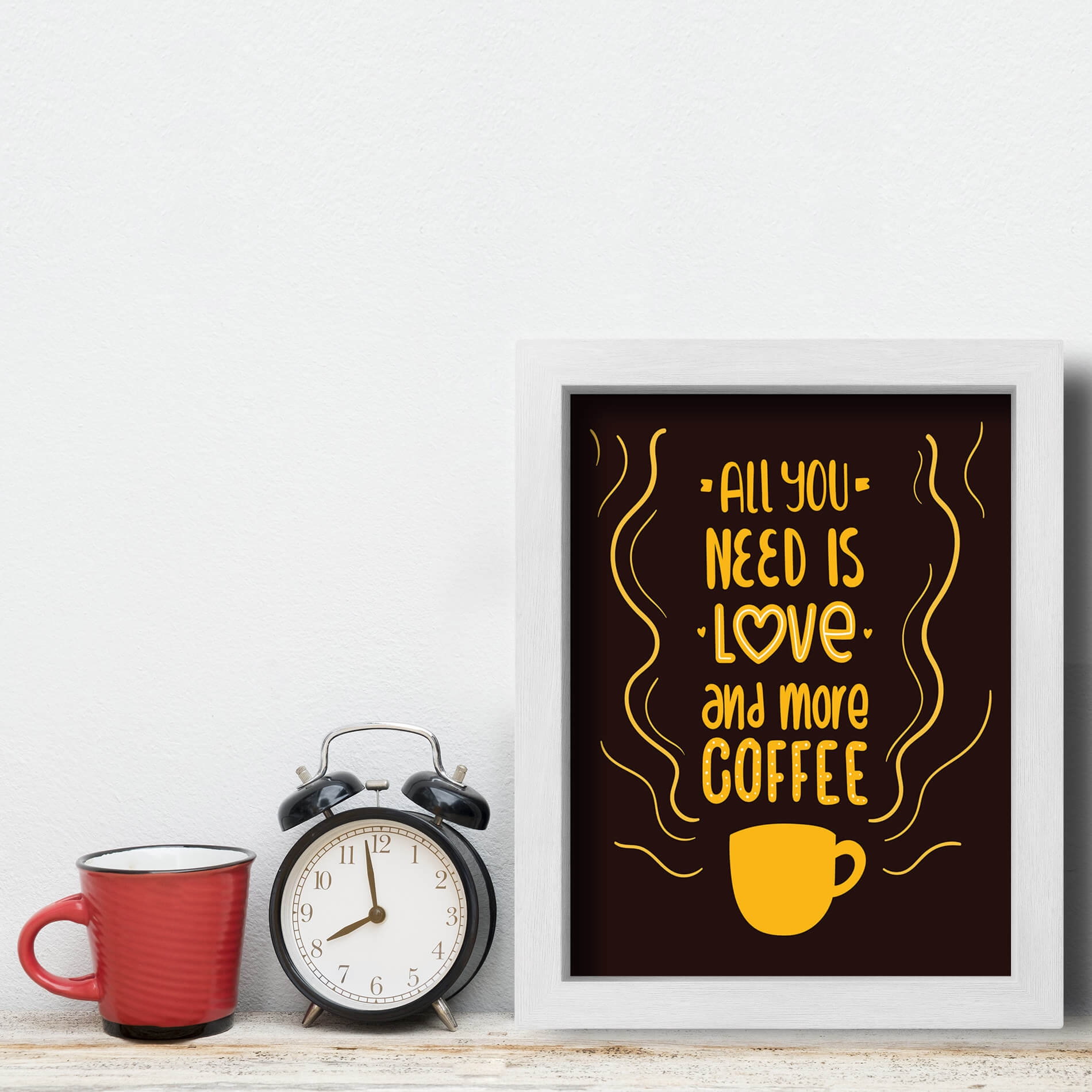 Quadro Cozinha Frase Café More Coffee