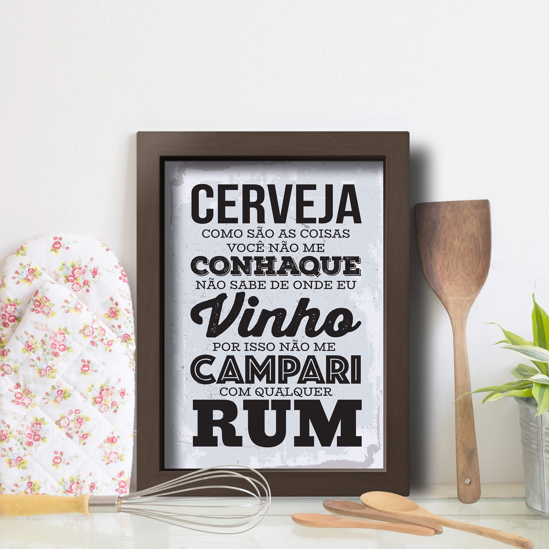 Quadro Cozinha Frase Cerveja Bebidas