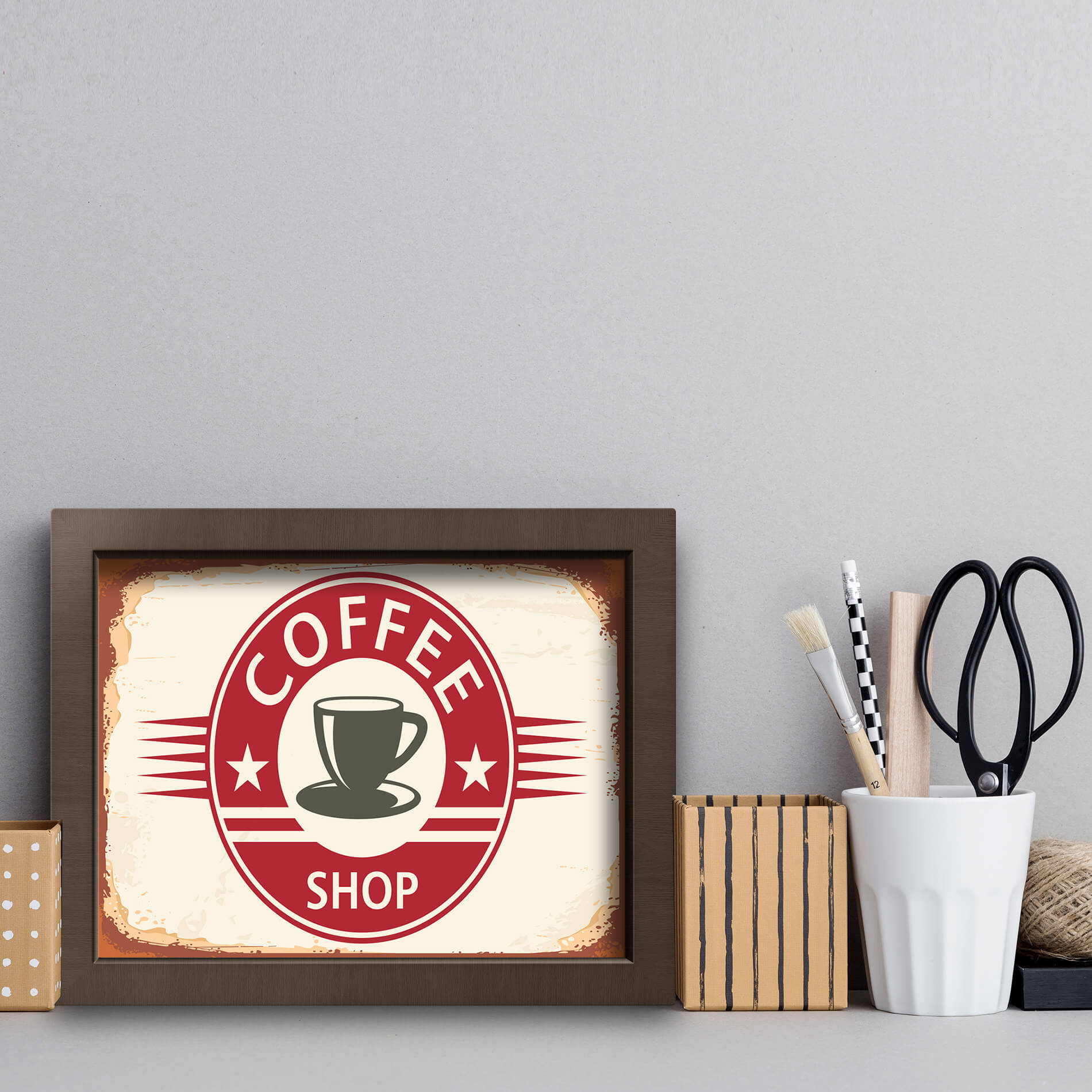 Quadro Vintage Café Coffee Shop