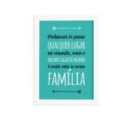 Quadro para Sala Frase Familia 22x32cm Moldura Branca