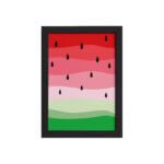 Quadro Decorativo MDF Melancia Colorida Moldura Preta 33x43cm