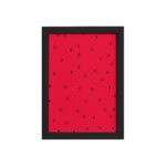 Quadro Decorativo MDF Sementes Melancia Moldura Preta 22x32cm