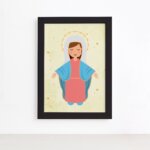 Quadro Nossa Senhora da Assunção Moldura Preta 22x32cm