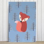 Placa Decorativa MDF Infantil Raposinha 3 20x30cm