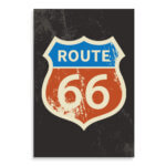 Placa Decorativa MDF Vintage Rota 66