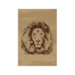 Placa Decorativa MDF Safari Leão 30x40cm