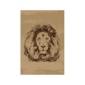 Placa Decorativa MDF Safari Leão 30x40cm