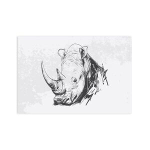 Placa Decorativa MDF Safari Rinoceronte 30x40cm