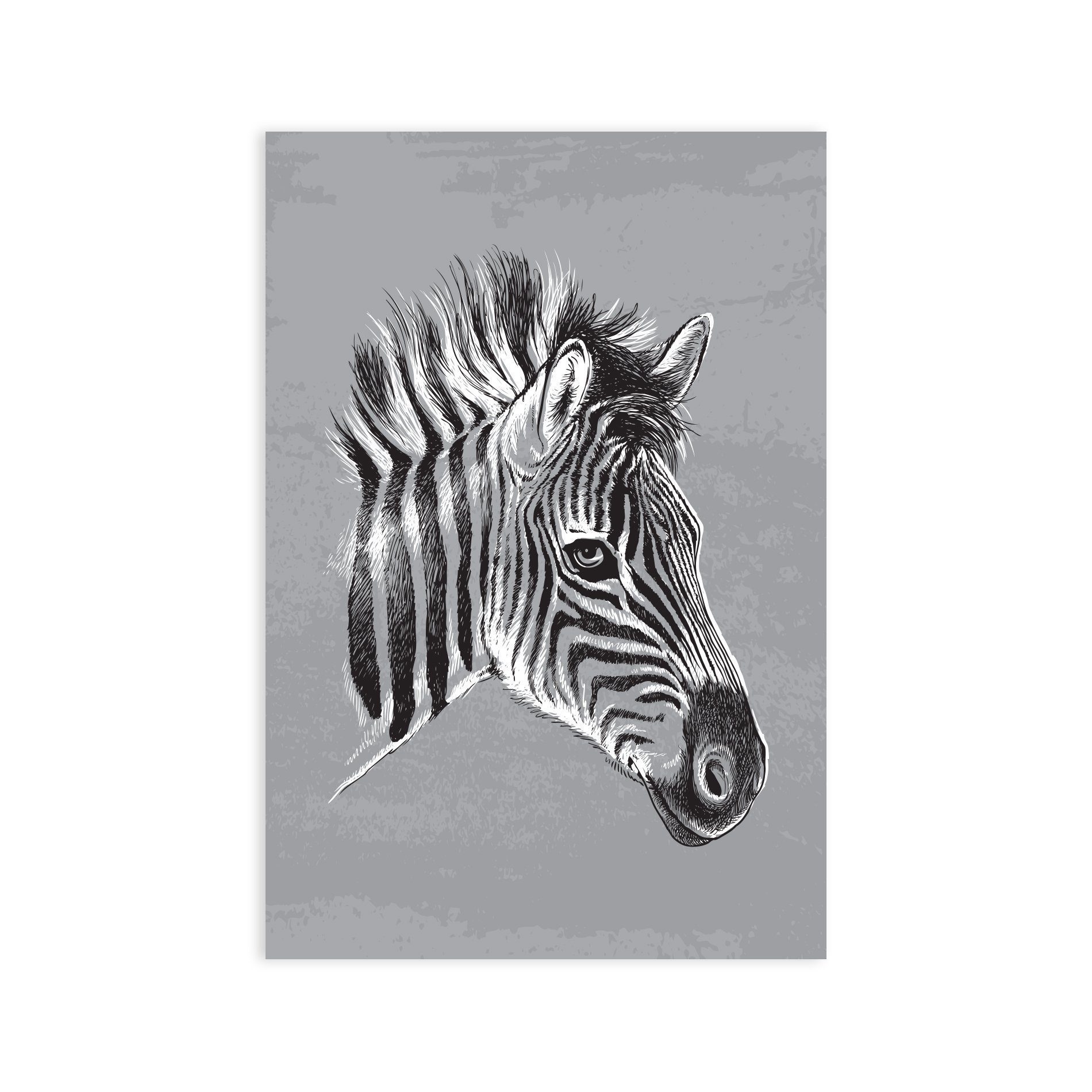 Placa Decorativa MDF Safari Zebra 30x40cm