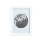 Quadro Safari Geométrico África Moldura Branca 33x43cm