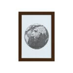 Quadro Safari Geométrico África Moldura Marrom 33x43cm
