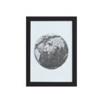 Quadro Safari Geométrico África Moldura Preta 33x43cm