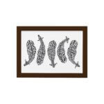 Quadro Safari Geométrico Zebra Moldura Marrom 22x32cm