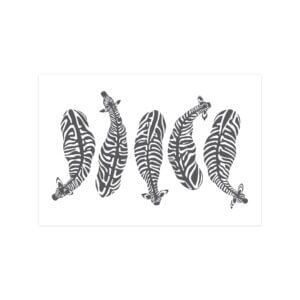 Placa MDF Safari Geométrico Zebra 20x30cm 