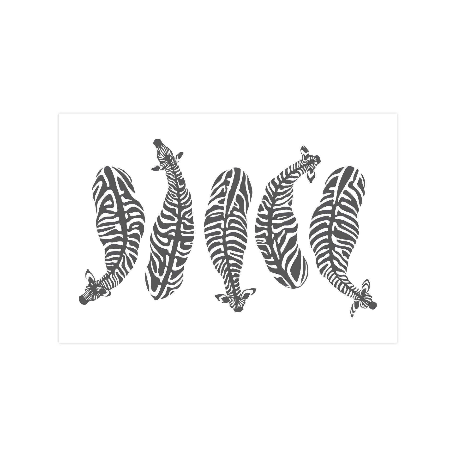 Placa MDF Safari Geométrico Zebra 30x40cm