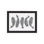 Quadro Safari Geométrico Zebra Moldura Preta 33x43cm