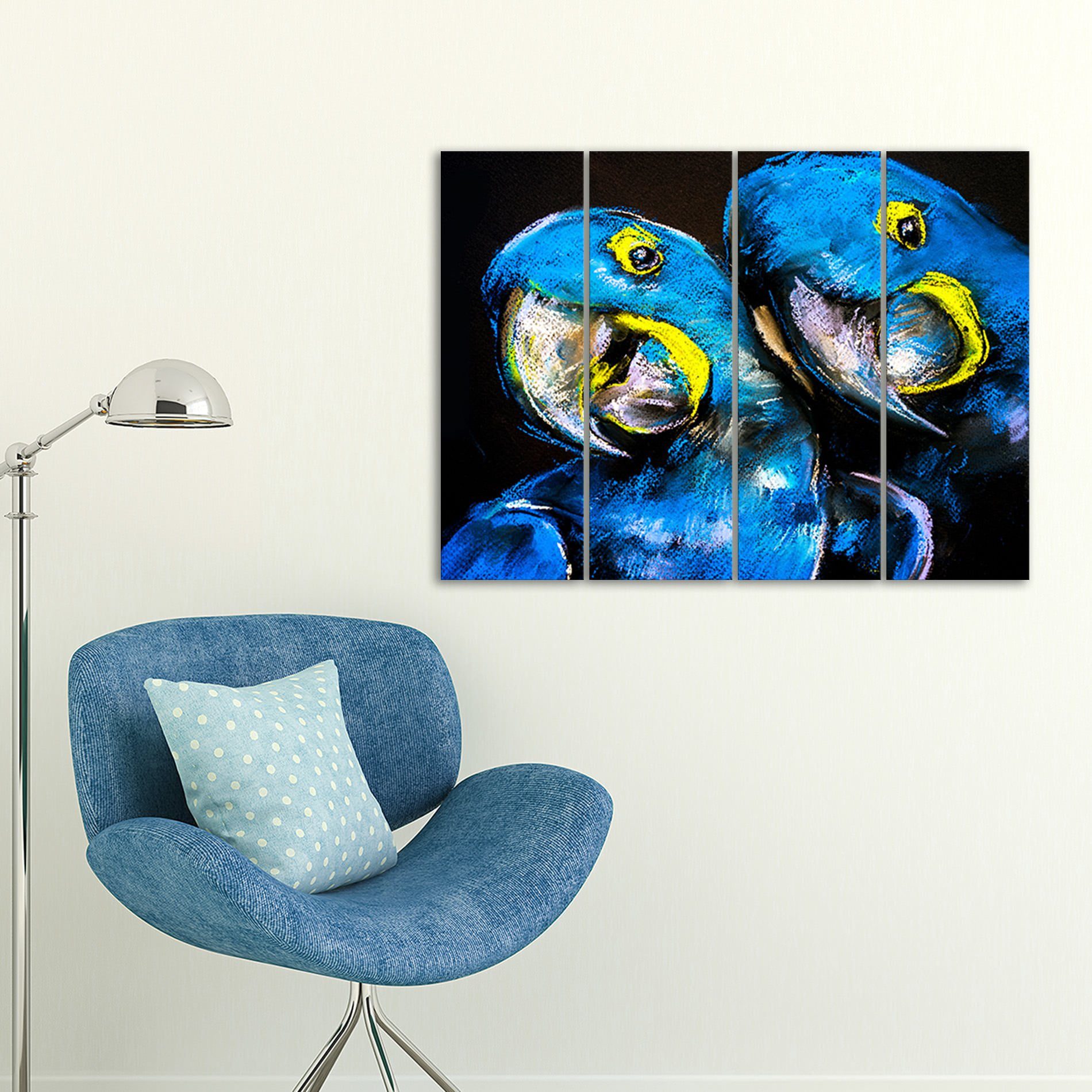 Placa Painel Decorativa em MDF Foto Arara-azul