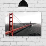 Placa Decorativa MDF Foto Golden Gate 30x40