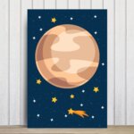 Placa Decorativa Infantil MDF Sistema Solar Jupiter 20x30cm