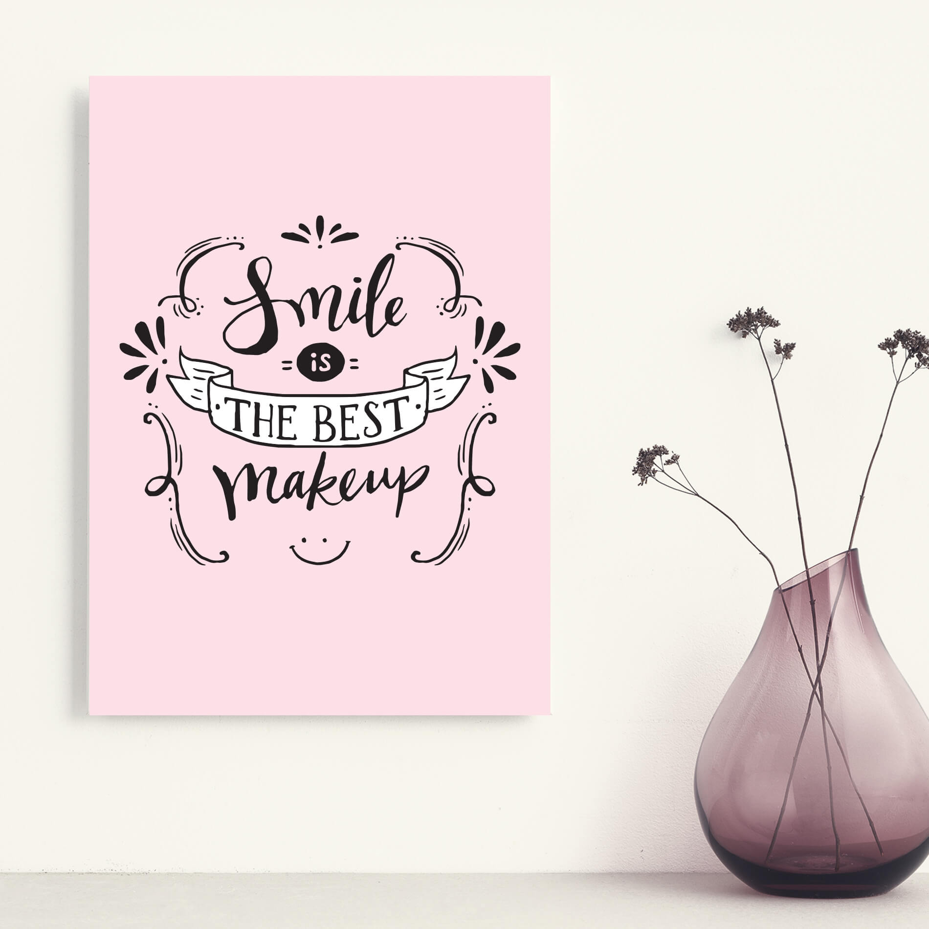 Placa Decorativa MDF Frase Best Makeup