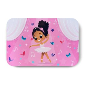 Tapete Infantil Menina Bailarina Negra Parda 40x60cm