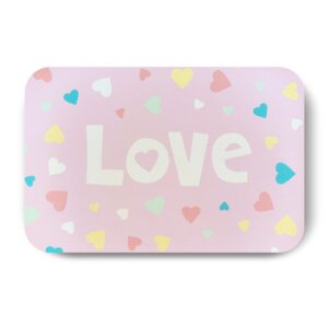 Tapete Infantil para Quarto de Menina Love Rosa 40x60cm