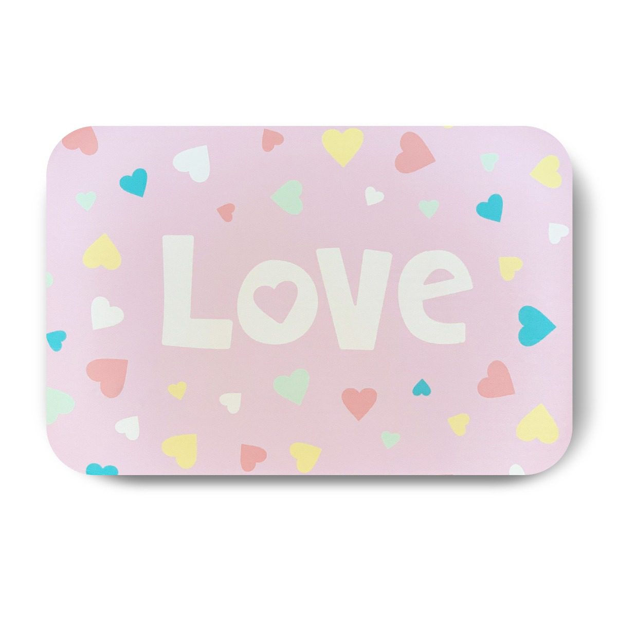 Tapete Infantil para Quarto de Menina Love Rosa 40x60cm