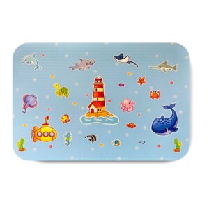 Tapete Infantil Fundo do Mar para Quarto ou Banheiro