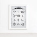 Quadro Cozinha Massas Italianas Escolha Moldura Branca 22x32