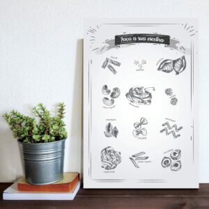 Placa Decorativa MDF Massas Italianas Frase Escolha 30x40cm