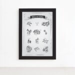 Quadro Cozinha Massas Italianas Escolha Moldura Preta 22x32
